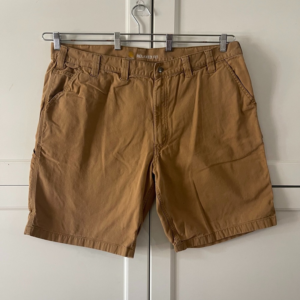 Carhartt Mens Relaxed Fit Canvas Work Shorts Tan Carpenter 103652 918‎ Size 44